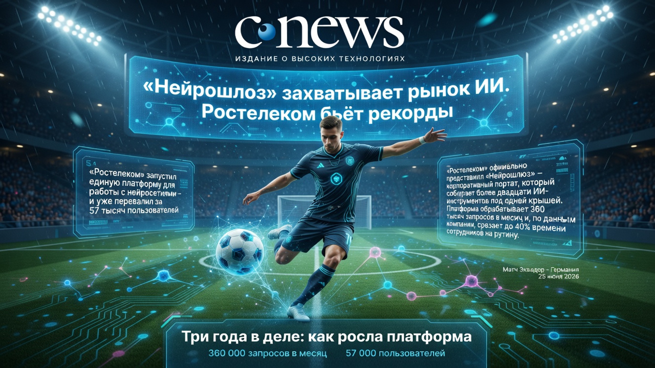 «Нейрошлюз» захватывает рынок ИИ. Ростелеком бьёт рекорды